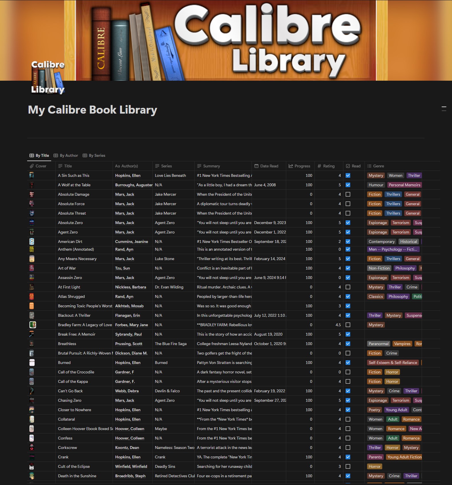 Click here to view my Calibre Library